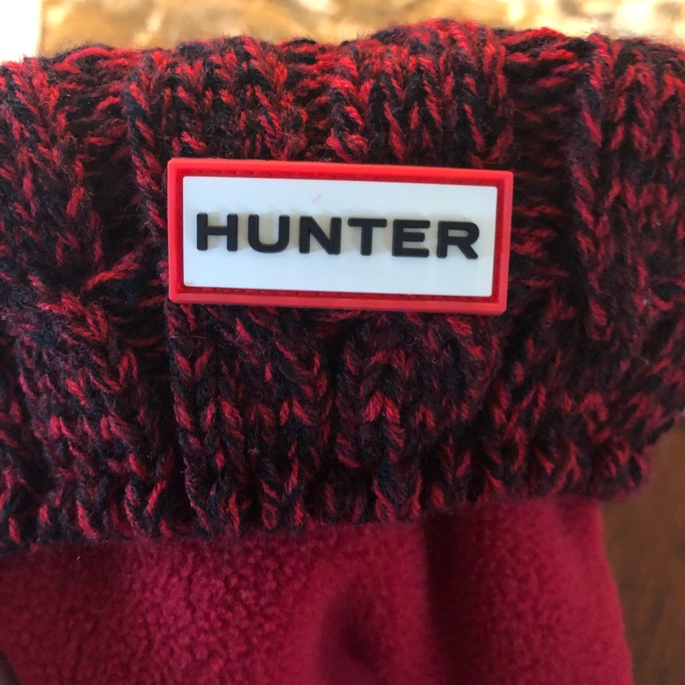 Hunter Boot Socks In Red And Black Pattern Nwot - image 2